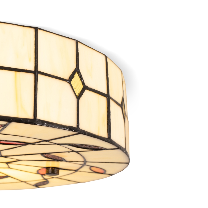 BRILAGI - Tiffany Buntglas-Deckenleuchte FOLIA 2xE27/60W/230V Ø 40 cm