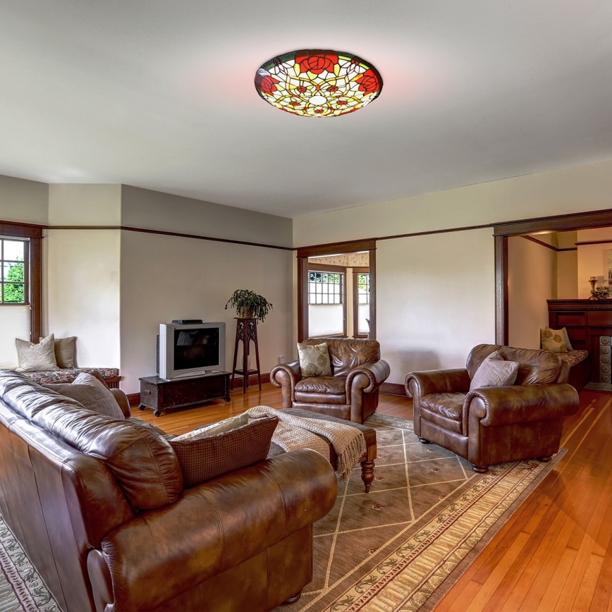 Brilagi - Tiffany-Buntglas-Deckenleuchte GARLAN 2xE27/60W/230V