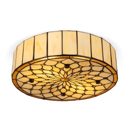 BRILAGI - Tiffany Buntglas-Deckenleuchte IVORY 2xE27/60W/230V Ø 40 cm