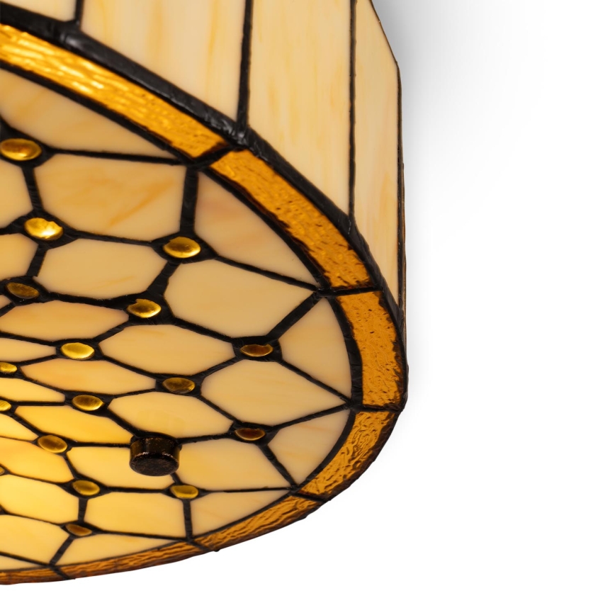 BRILAGI - Tiffany Buntglas-Deckenleuchte IVORY 2xE27/60W/230V Ø 40 cm