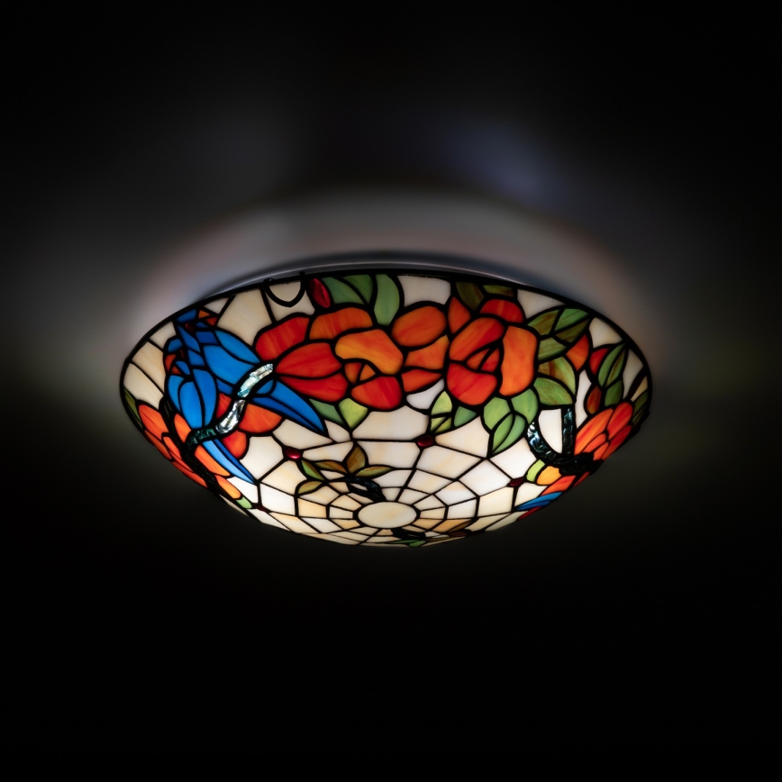 Brilagi - Tiffany-Buntglas-Deckenleuchte JUNGLE 2xE27/60W/230V Ø 40 cm