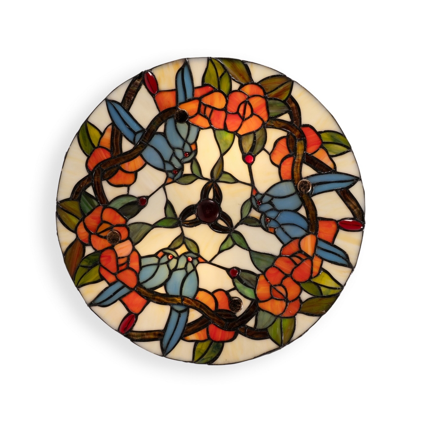 BRILAGI - Tiffany Buntglas-Deckenleuchte JUNGLE 2xE27/60W/230V Ø 40 cm