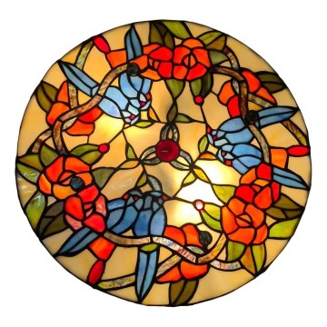Brilagi - Tiffany-Buntglas-Deckenleuchte JUNGLE 3xE27/60W/230V Ø 40 cm