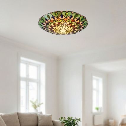 Brilagi - Tiffany-Buntglas-Deckenleuchte MARGARET 2xE27/60W/230V Ø 40 cm