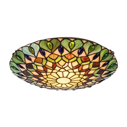 Brilagi - Tiffany-Buntglas-Deckenleuchte MARGARET 2xE27/60W/230V Ø 40 cm