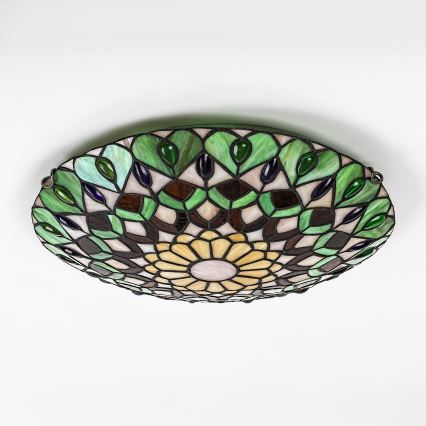 Brilagi - Tiffany-Buntglas-Deckenleuchte MARGARET 2xE27/60W/230V Ø 40 cm