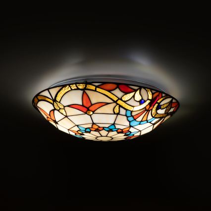 Brilagi - Tiffany-Buntglas-Deckenleuchte MIRABELLA 2xE27/60W/230V Ø 40 cm