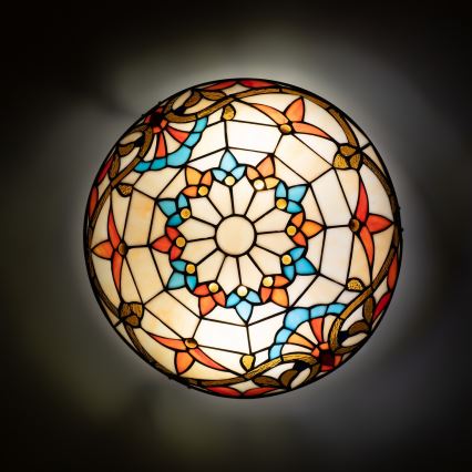 Brilagi - Tiffany-Buntglas-Deckenleuchte MIRABELLA 2xE27/60W/230V Ø 40 cm