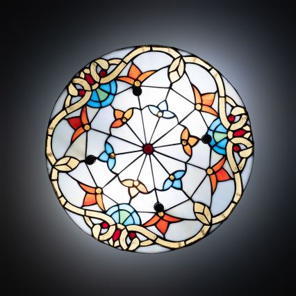 Brilagi - Tiffany-Buntglas-Deckenleuchte MIRABELLA 3xE27/60W/230V Ø 40 cm
