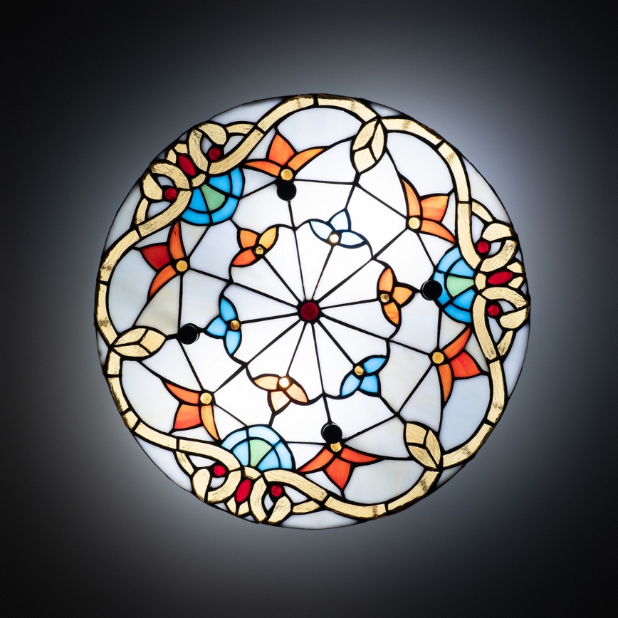 Brilagi - Tiffany-Buntglas-Deckenleuchte MIRABELLA 3xE27/60W/230V Ø 40 cm