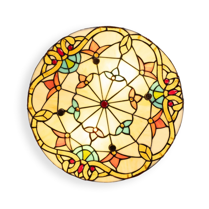 Brilagi - Tiffany-Buntglas-Deckenleuchte MIRABELLA 3xE27/60W/230V Ø 40 cm