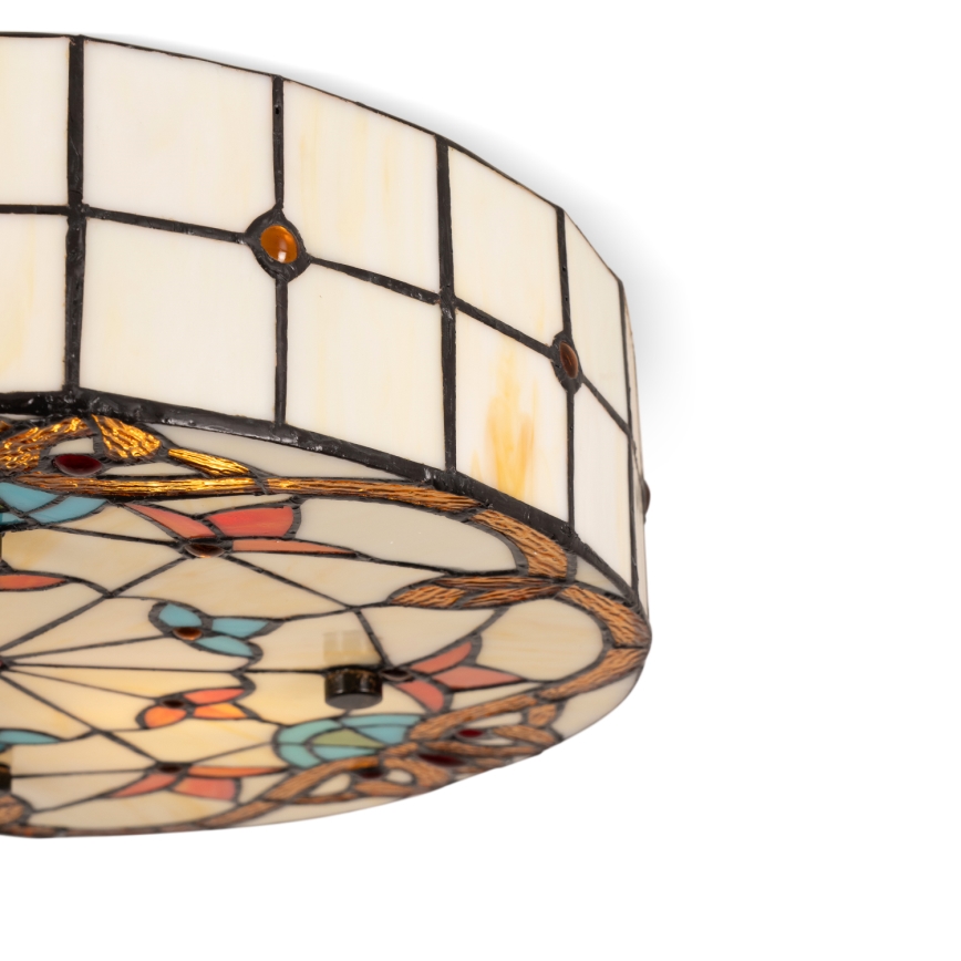 Brilagi - Tiffany-Buntglas-Deckenleuchte MIRABELLA 3xE27/60W/230V Ø 40 cm