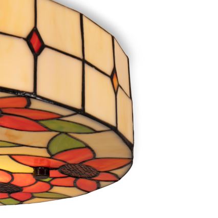 BRILAGI - Tiffany Buntglas-Deckenleuchte SUNFLOWER 2xE27/60W/230V Ø 40 cm