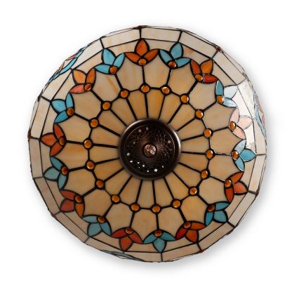 Brilagi - Tiffany-Buntglas-Kronleuchter an Kette MIRABELLA 3xE27/60W/230V Ø 50 cm