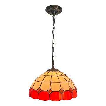 Brilagi - Tiffany-Buntglas-Kronleuchter an Kette SIENNA 1xE27/60W/230V Ø 40 cm