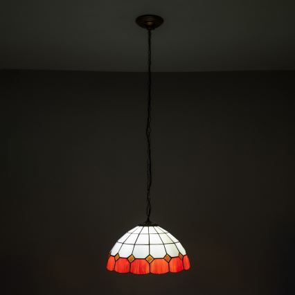 Brilagi - Tiffany-Buntglas-Kronleuchter an Kette SIENNA 1xE27/60W/230V Ø 40 cm