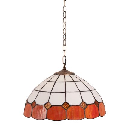 Brilagi - Tiffany-Buntglas-Kronleuchter an Kette SIENNA 1xE27/60W/230V Ø 40 cm