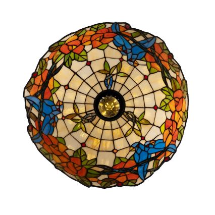 Brilagi - Tiffany-Buntglas-Kronleuchter mit Kette JUNGLE 1xE27/60W/230V Ø 40 cm