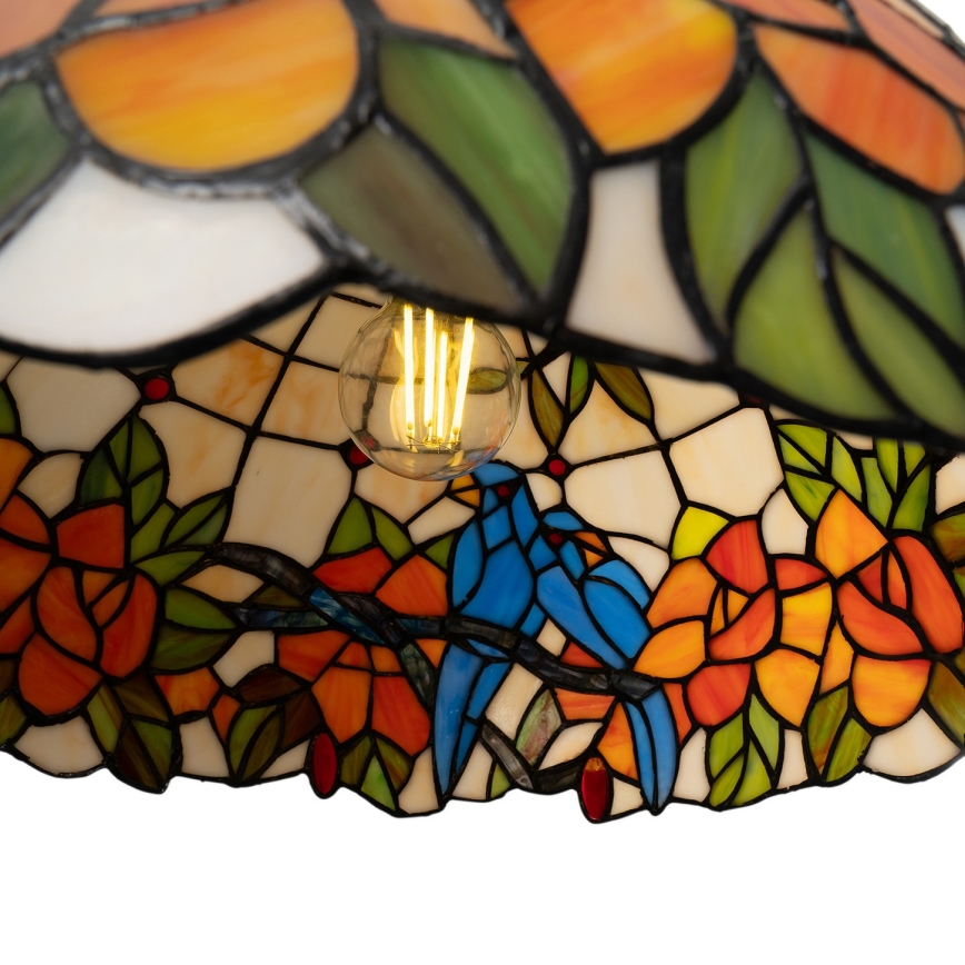 Brilagi - Tiffany-Buntglas-Kronleuchter mit Kette JUNGLE 1xE27/60W/230V Ø 40 cm