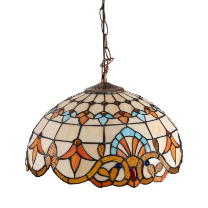 Brilagi - Tiffany-Buntglas-Kronleuchter mit Kette MIRABELLA 1xE27/60W/230V Ø 40 cm