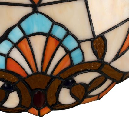 Brilagi - Tiffany-Buntglas-Kronleuchter mit Kette MIRABELLA 1xE27/60W/230V Ø 40 cm