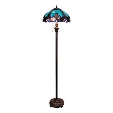 BRILAGI - Tiffany Buntglas-Stehlampe CORAL 2xE27/60W/230V