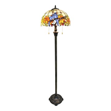 Brilagi - Tiffany-Buntglas-Stehlampe JUNGLE 2xE27/60W/230V