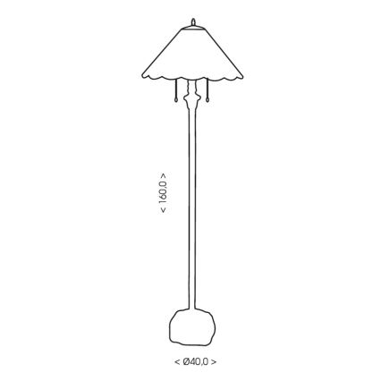 Brilagi - Tiffany-Buntglas-Stehlampe JUNGLE 2xE27/60W/230V