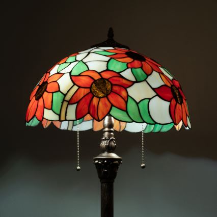 Brilagi - Tiffany Buntglas-Stehlampe SUNFLOWER 2xE27/60W/230V