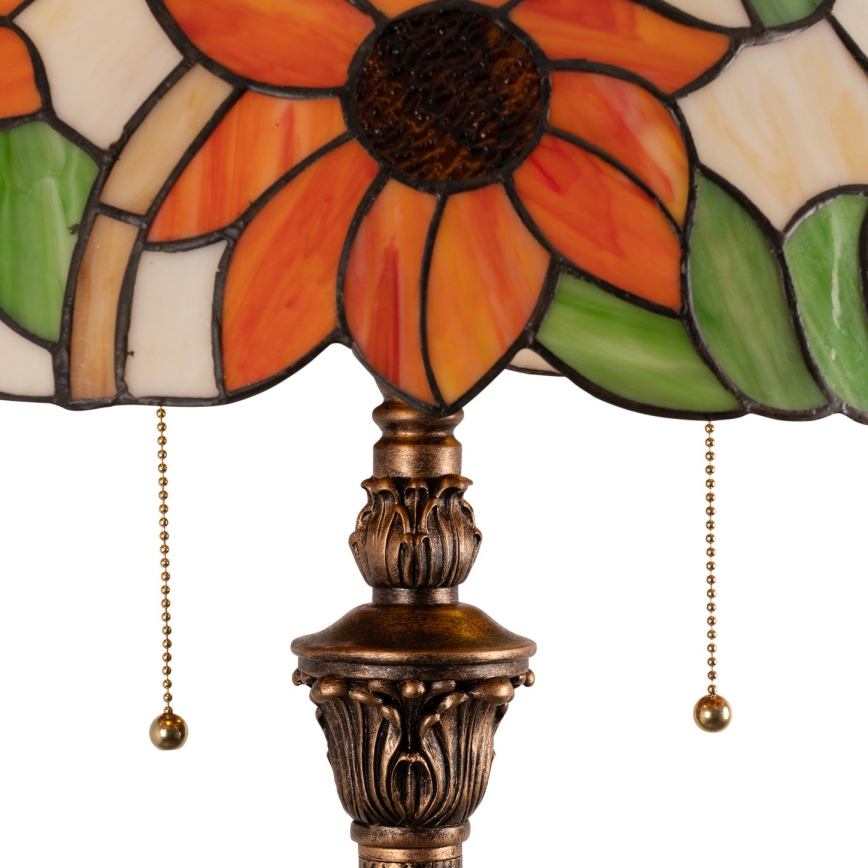 Brilagi - Tiffany Buntglas-Stehlampe SUNFLOWER 2xE27/60W/230V