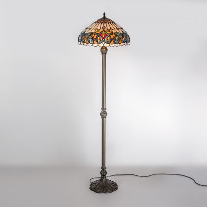 Brilagi - Tiffany-Buntglas-Stehleuchte LUISA 2xE27/60W/230V