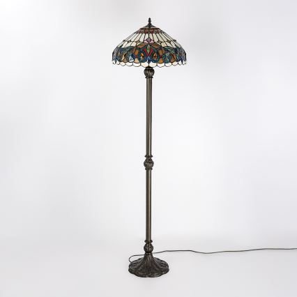 Brilagi - Tiffany-Buntglas-Stehleuchte LUISA 2xE27/60W/230V