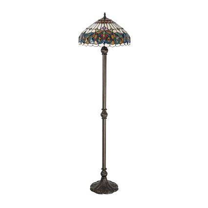 Brilagi - Tiffany-Buntglas-Stehleuchte LUISA 2xE27/60W/230V