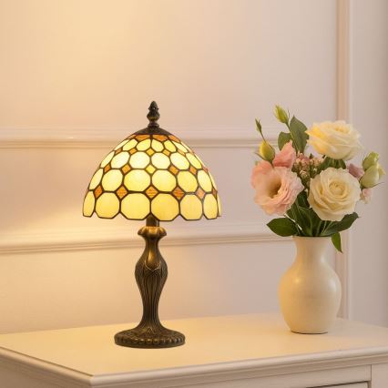 Brilagi - Tiffany-Buntglas-Tischlampe DORAN 1xE14/40W/230V