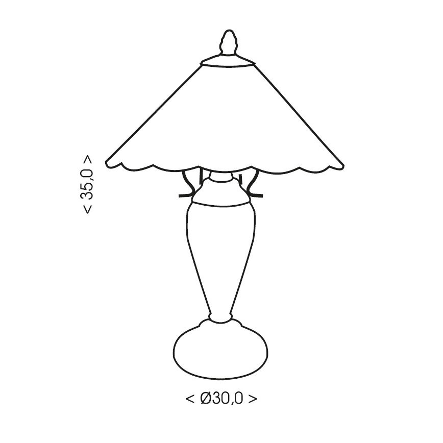 Brilagi - Tiffany-Buntglas-Tischlampe FOLIA 1xE27/60W/230V + 1xE14/40W