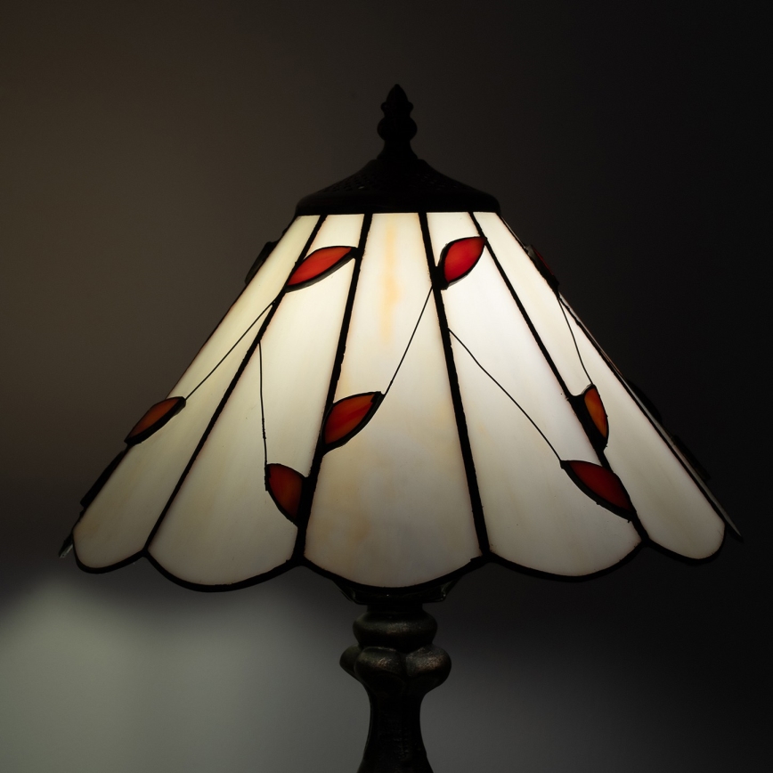 Brilagi - Tiffany-Buntglas-Tischlampe FOLIA 1xE27/60W/230V