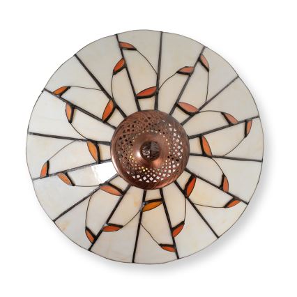 BRILAGI - Tiffany Buntglas-Tischlampe FOLIA 1xE27/60W/230V