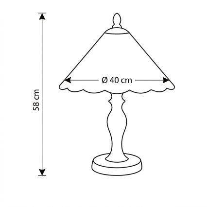 BRILAGI - Tiffany Buntglas-Tischlampe FOLIA 1xE27/60W/230V