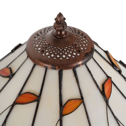 Brilagi - Tiffany-Buntglas-Tischlampe FOLIA 1xE27/60W/230V