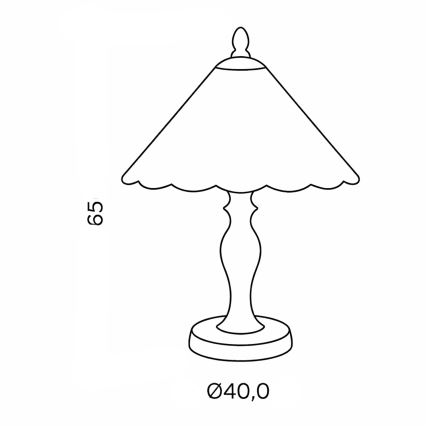Brilagi - Tiffany-Buntglas-Tischlampe FOLIA 1xE27/60W/230V