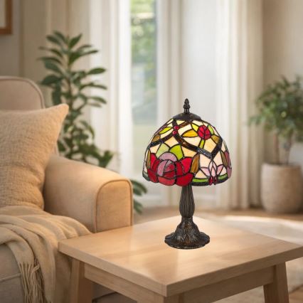 Brilagi - Tiffany Buntglas-Tischlampe GARLAN 1xE14/40W/230V
