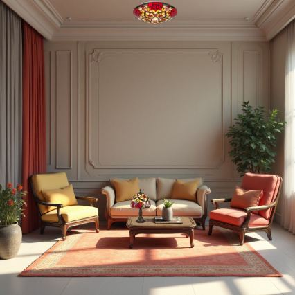 Brilagi - Tiffany Buntglas-Tischlampe GARLAN 1xE14/40W/230V