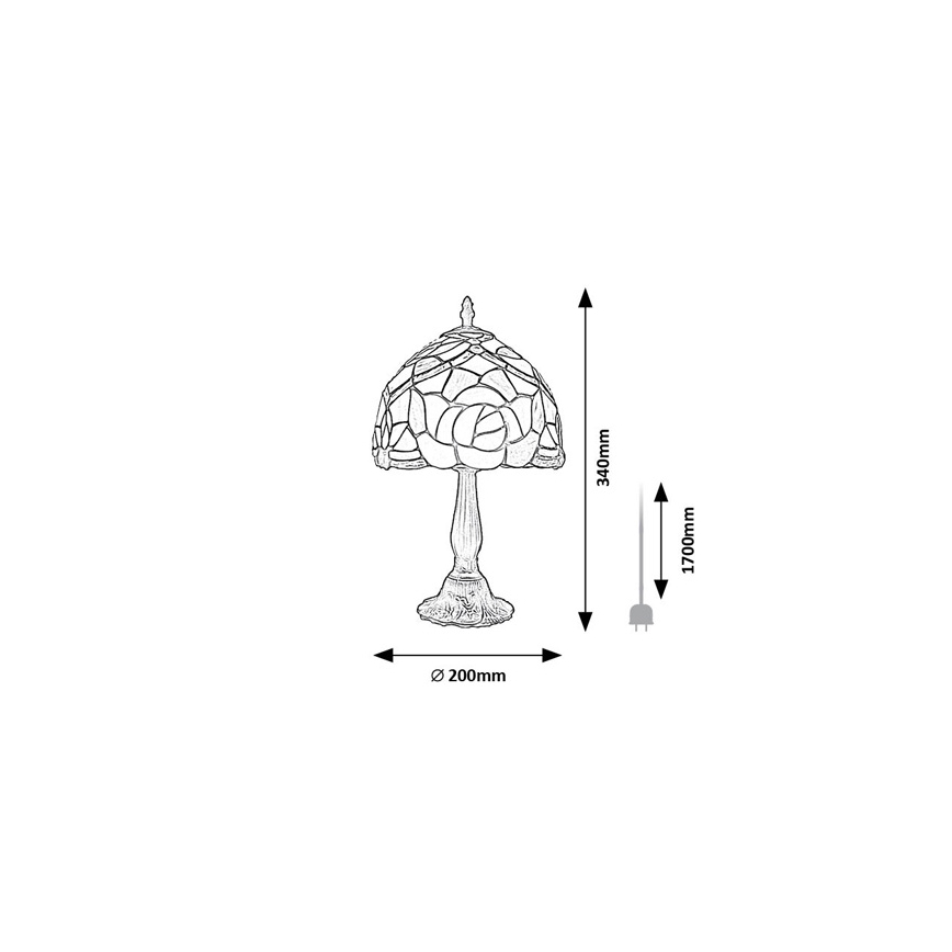 Brilagi - Tiffany Buntglas-Tischlampe GARLAN 1xE14/40W/230V