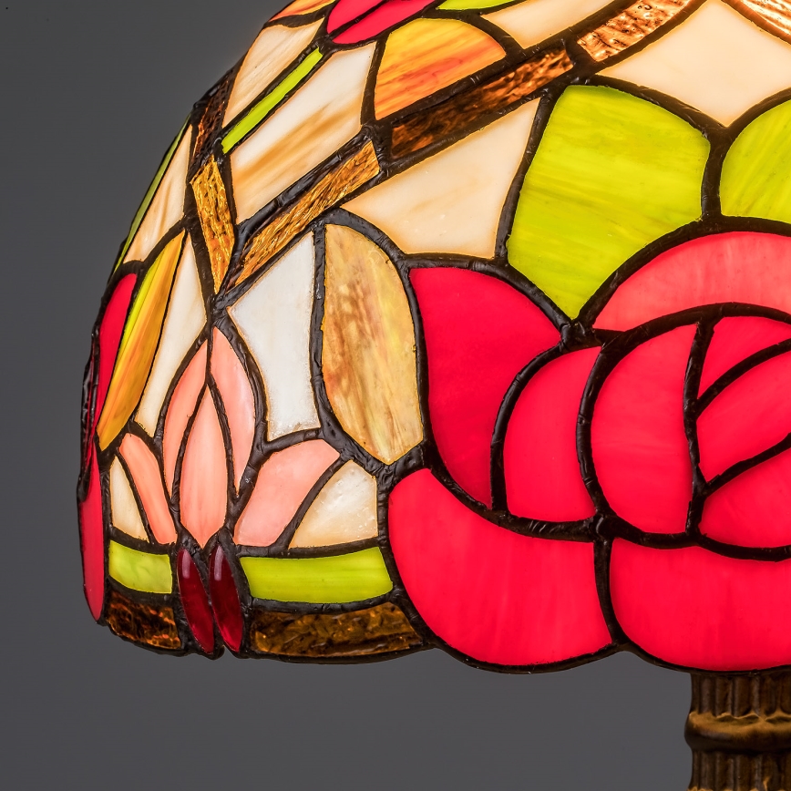Brilagi - Tiffany-Buntglas-Tischlampe GARLAN 1xE27/40W/230V