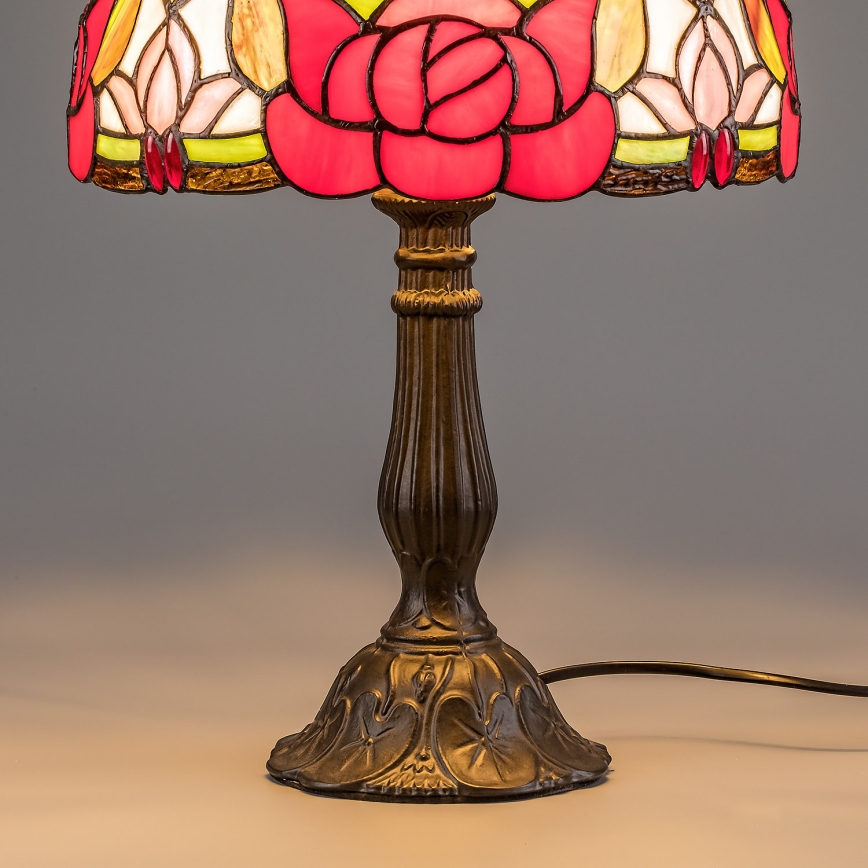 Brilagi - Tiffany-Buntglas-Tischlampe GARLAN 1xE27/40W/230V