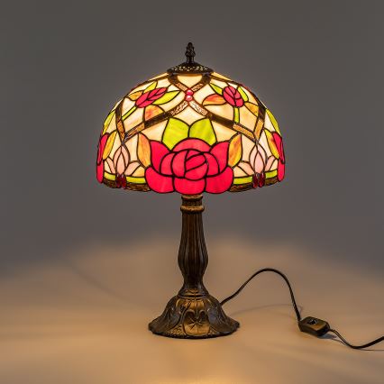 Brilagi - Tiffany-Buntglas-Tischlampe GARLAN 1xE27/40W/230V