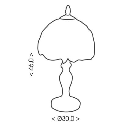 Brilagi - Tiffany-Buntglas-Tischlampe JUNGLE 1xE27/60W/230V