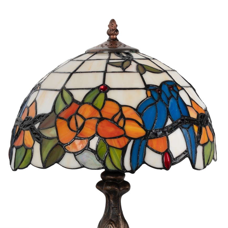 Brilagi - Tiffany-Buntglas-Tischlampe JUNGLE 1xE27/60W/230V