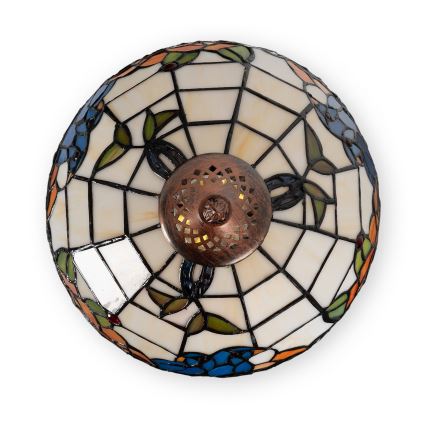 Brilagi - Tiffany-Buntglas-Tischlampe JUNGLE 1xE27/60W/230V