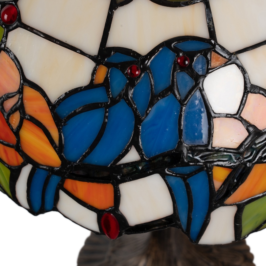 Brilagi - Tiffany-Buntglas-Tischlampe JUNGLE 1xE27/60W/230V